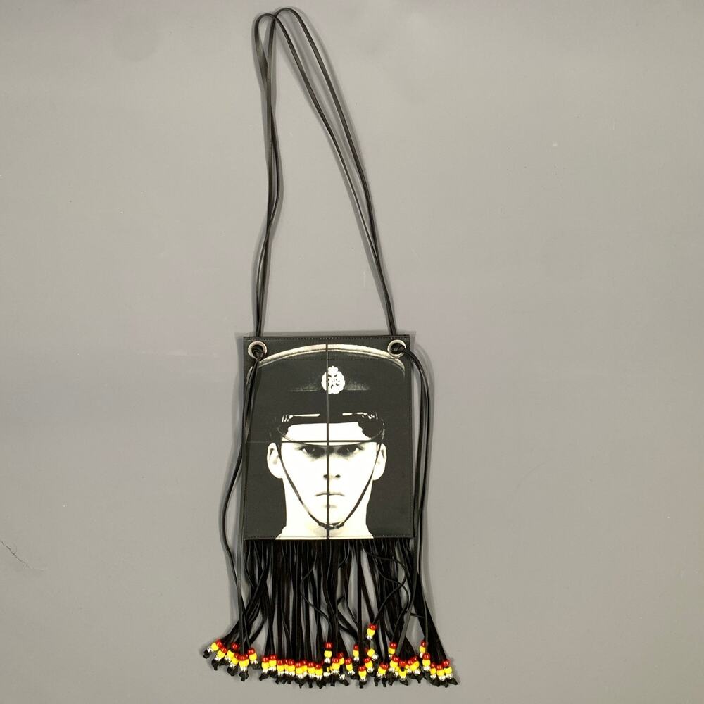 JW ANDERSON Black White Portrait Nylon Bag